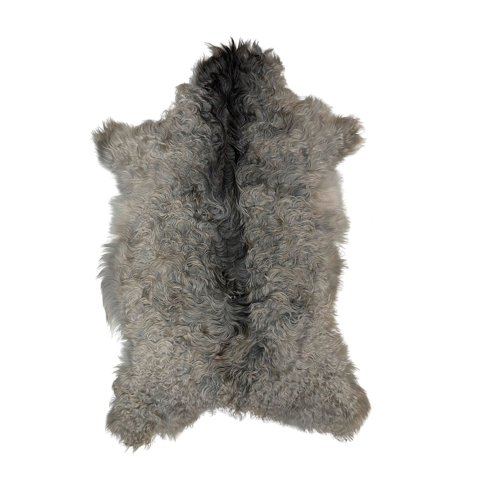Argentinian Hair-On Angora Hide - Grey - First Grade - Luxuriously Soft & Elegant