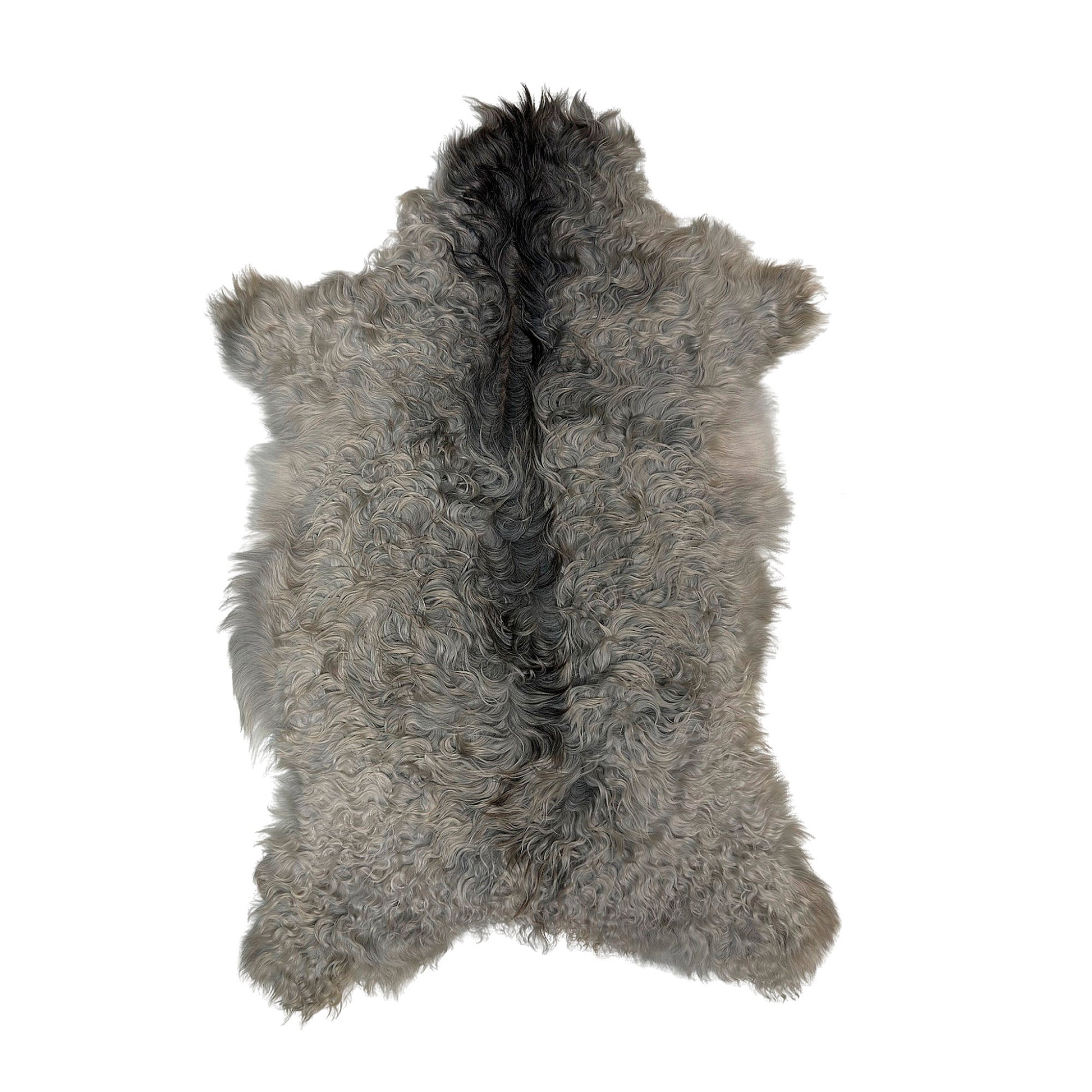 Argentinian Hair-On Angora Hide - Grey - First Grade - Luxuriously Soft & Elegant