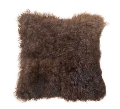 Bison Hair-On Hide Pillow Cover Pachwork Design - Premium Quality