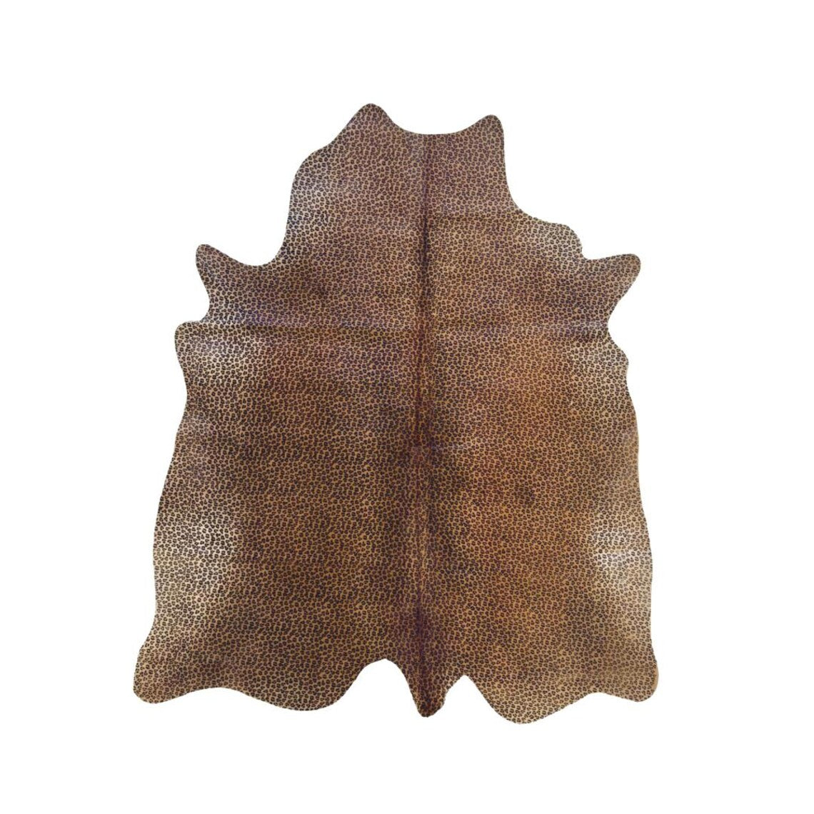 Cowhide Hair-On Leopard Print Design | Natural Cut & 6' x 6' Feet – Colombian Origin