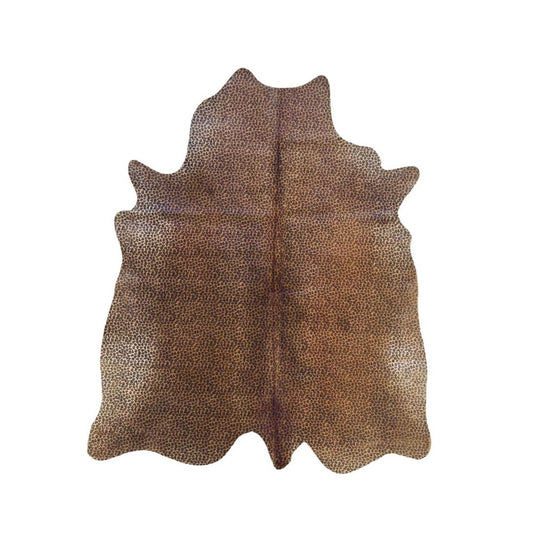 Cowhide Hair-On Leopard Print Design | Natural Cut & 6' x 6' Feet – Colombian Origin