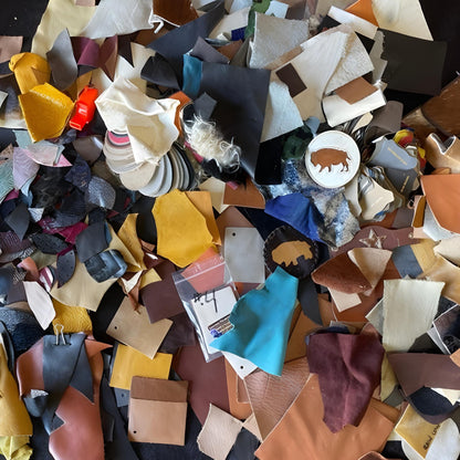 Cowhide Leather Scraps - Crafting & Upholstery - Assorted Sizes & Colors - Premium Quality