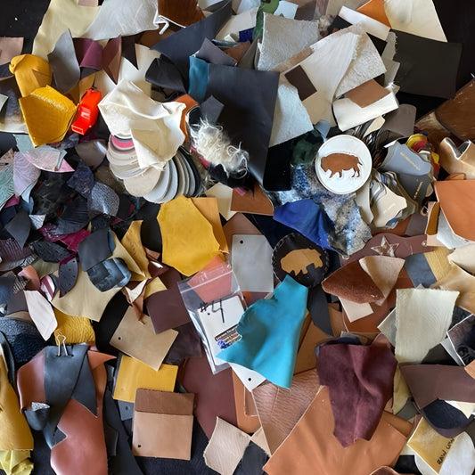 Cowhide Leather Scraps - Crafting & Upholstery - Assorted Sizes & Colors - Premium Quality