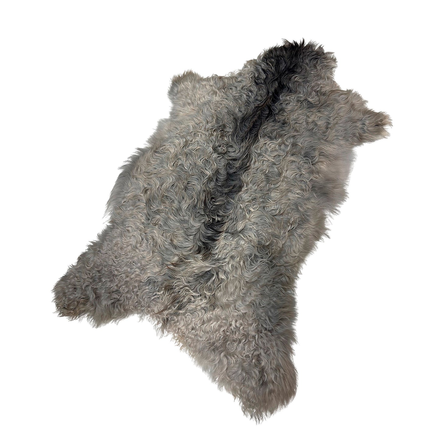 Argentinian Hair-On Angora Hide - Grey - First Grade - Luxuriously Soft & Elegant