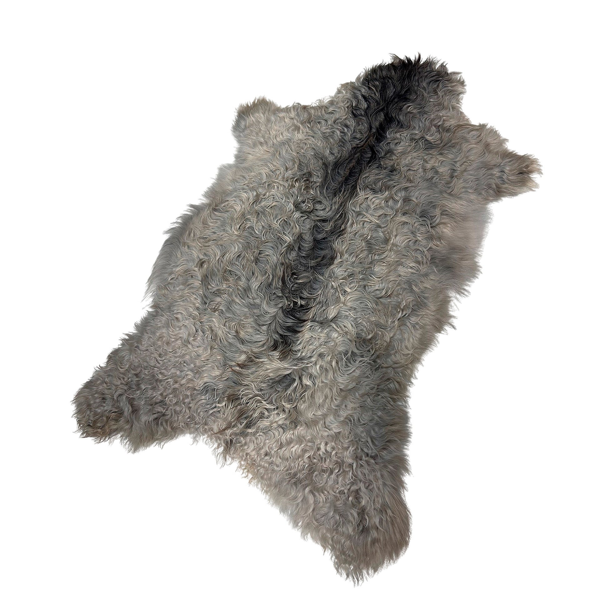 Argentinian Hair-On Angora Hide - Grey - First Grade - Luxuriously Soft & Elegant