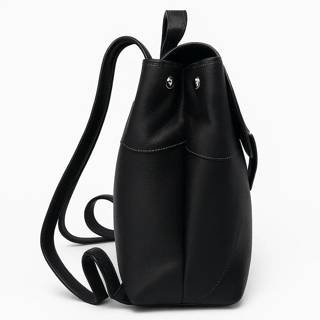 Cowhide Leather Backpack - Hair-On Premium Black Pattern - Luxurious Durable Design
