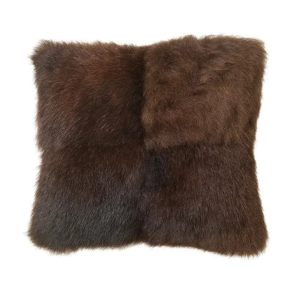 Bison Hair-On Hide Pillow Cover Pachwork Design - Premium Quality