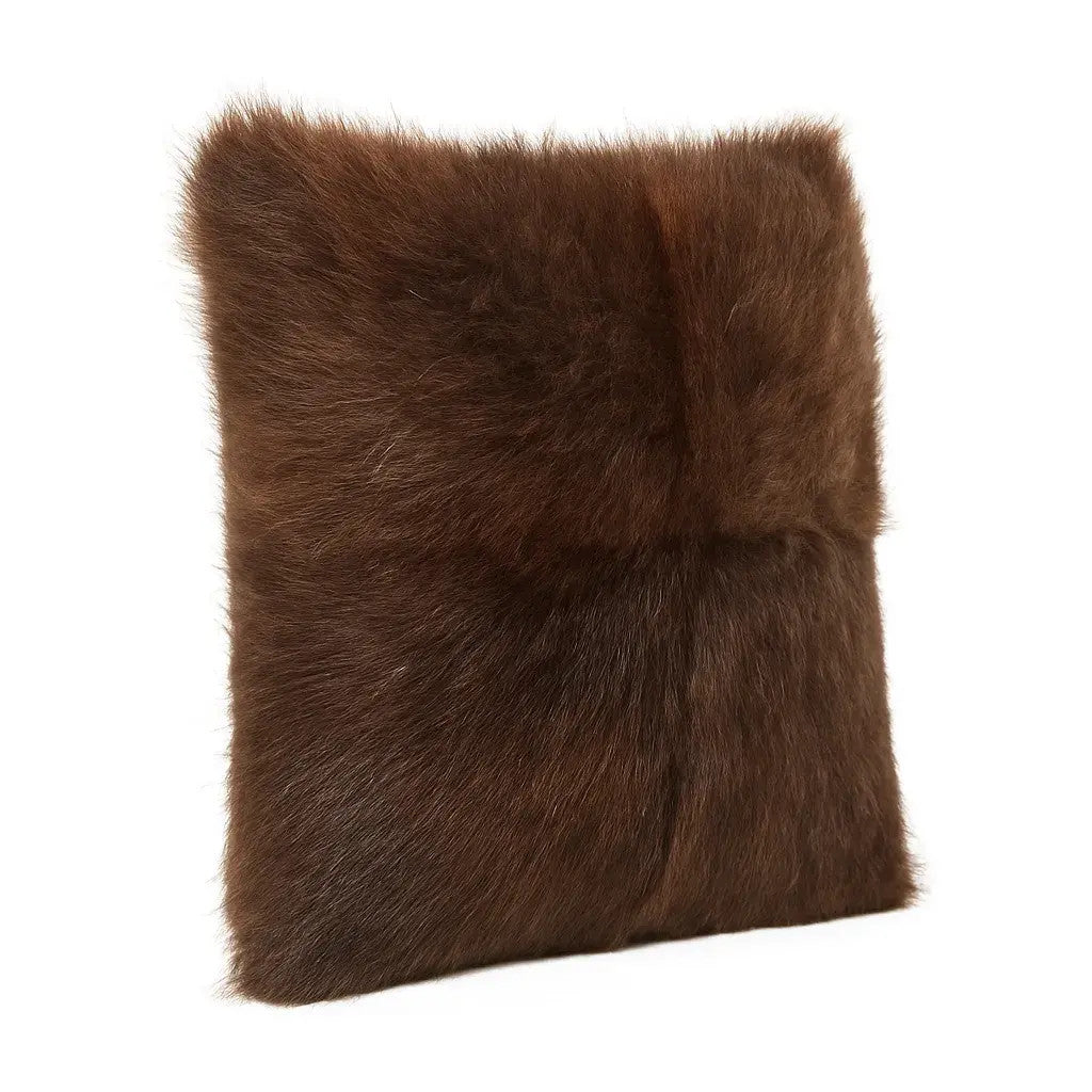 Bison Hair-On Hide Pillow Cover Pachwork Design - Premium Quality