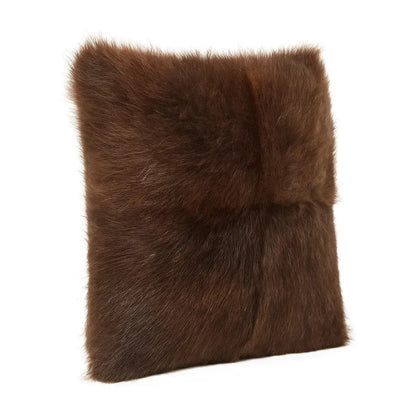 Bison Hair-On Hide Pillow Cover Pachwork Design - Premium Quality