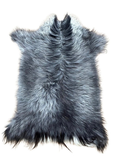 Norwegian Sheepskin | Frosted Gray Long-Hair Viking Heritage - 4' x 2.5'
