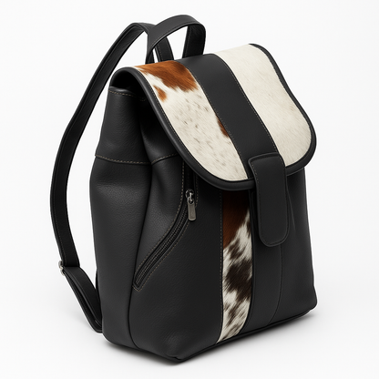 Cowhide Leather Backpack | Hair-On Panels – Multi-Pattern