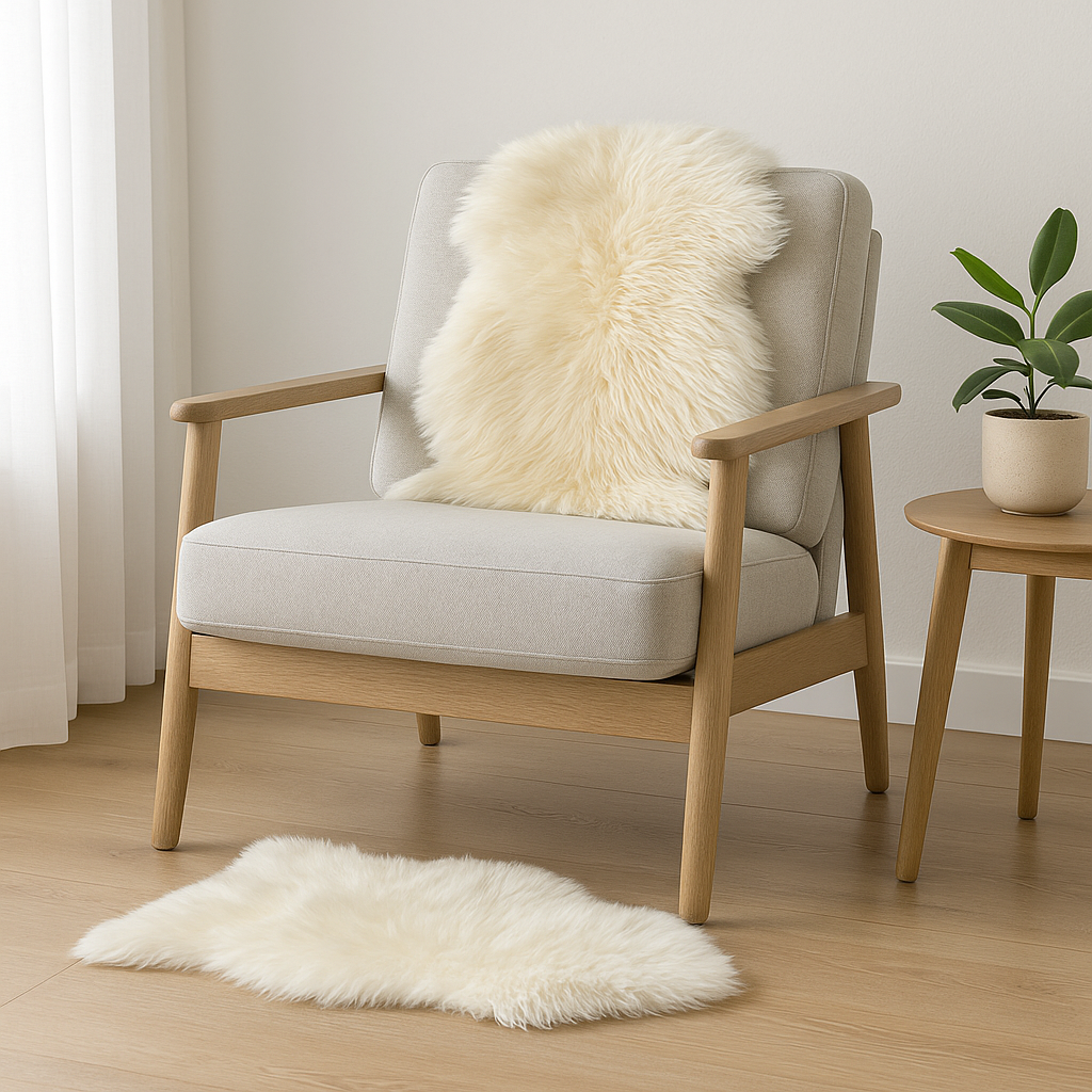 Sheepskin Rug | Ivory Plush Large – Argentinian Natural 2.5’x2’