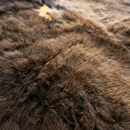 Bison Hide Rug | Second-Grade – Large Hair-On