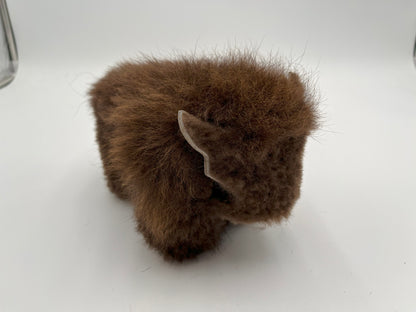 Bison Hide Figurine | Handcrafted Rustic Decor – American