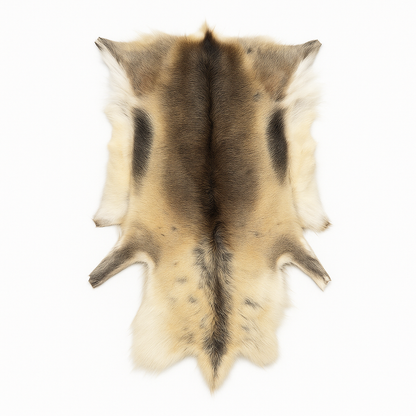 Reindeer Hide Rug | Premium Natural – White & Gray
