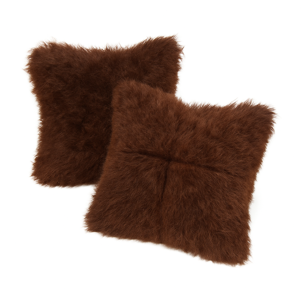 Bison Pillow Cover Set | Patchwork Hair-On – Set of 2
