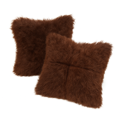 Bison Pillow Cover Set | Patchwork Hair-On – Set of 2
