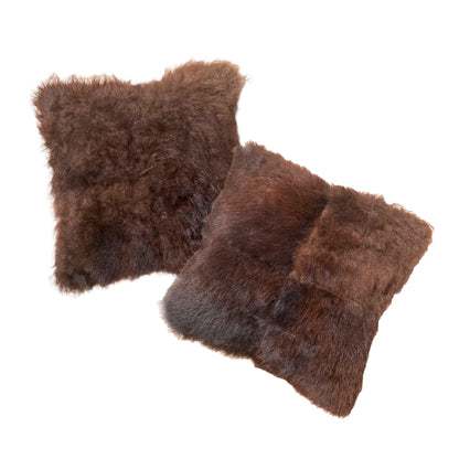 Bison Pillow Cover Set | Patchwork Hair-On – Set of 2