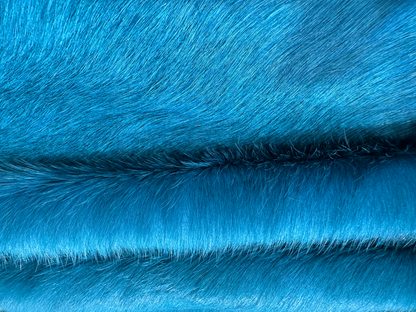 Dyed Cowhide Rug | Blue Hair-On – Large Natural Cut