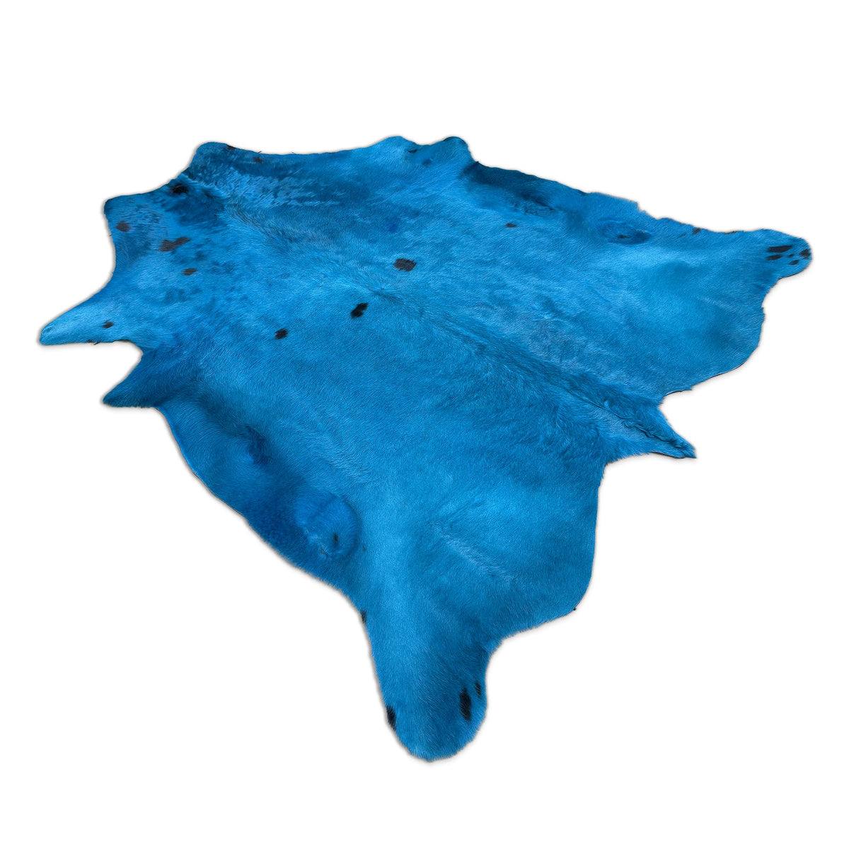 Dyed Cowhide Rug | Blue Hair-On – Large Natural Cut