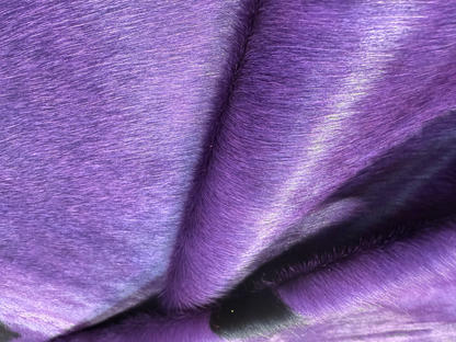 Dyed Cowhide Rug | Purple Hair-On – Large Natural Cut