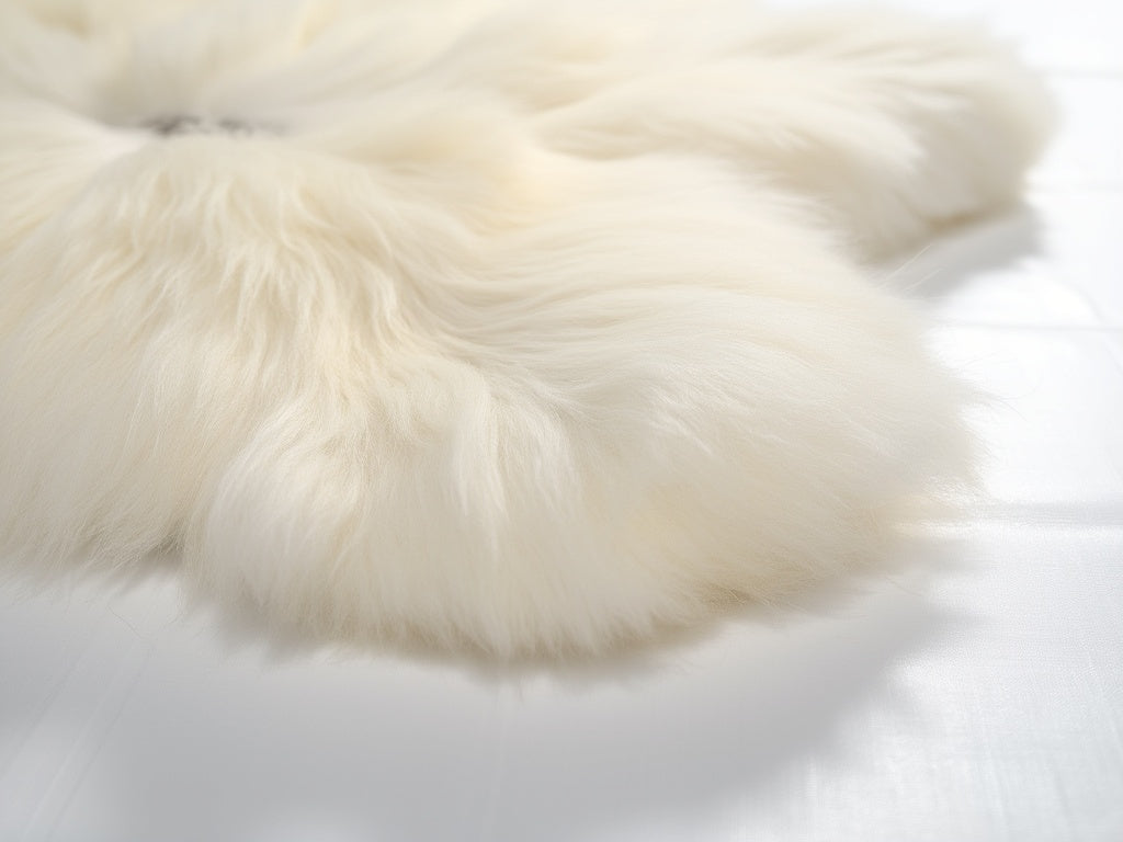 Norwegian Sheepskin | Pure White Viking Heritage Long-Hair