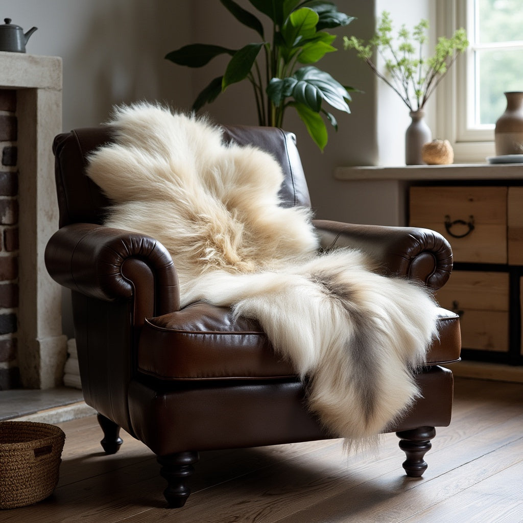 Norwegian Sheepskin | Golden Beige Viking Heritage Long-Hair