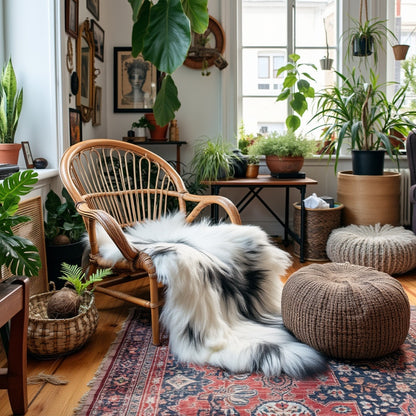 Norwegian Sheepskin | Spotted Black & White Viking Heritage
