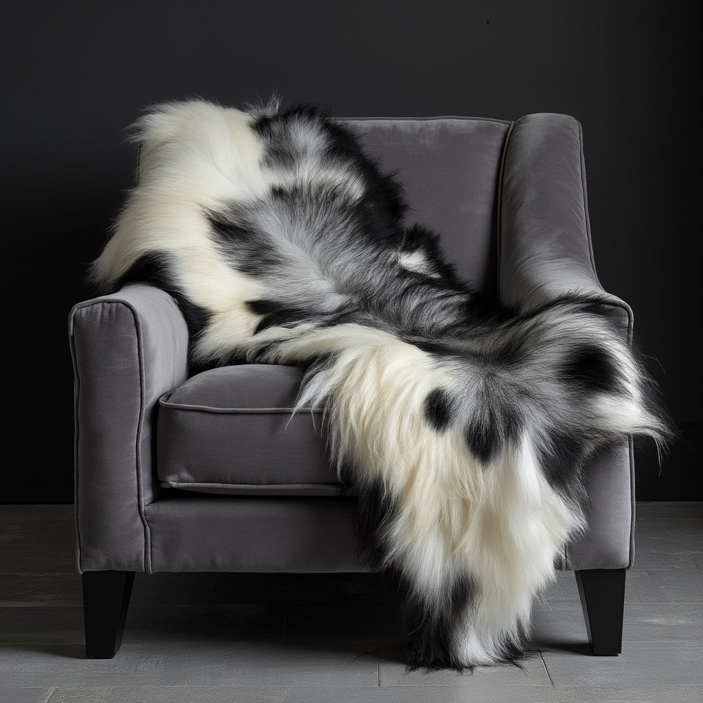 Norwegian Sheepskin | Spotted Black & White Viking Heritage