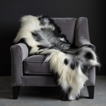 Norwegian Sheepskin | Spotted Black & White Viking Heritage