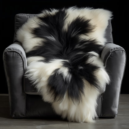 Norwegian Sheepskin | Spotted Black & White Viking Heritage