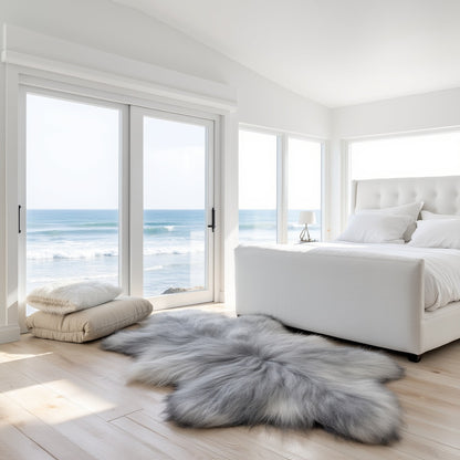 Norwegian Sheepskin | Graphite Gray Long-Hair Viking Heritage - 4' x 2.5'