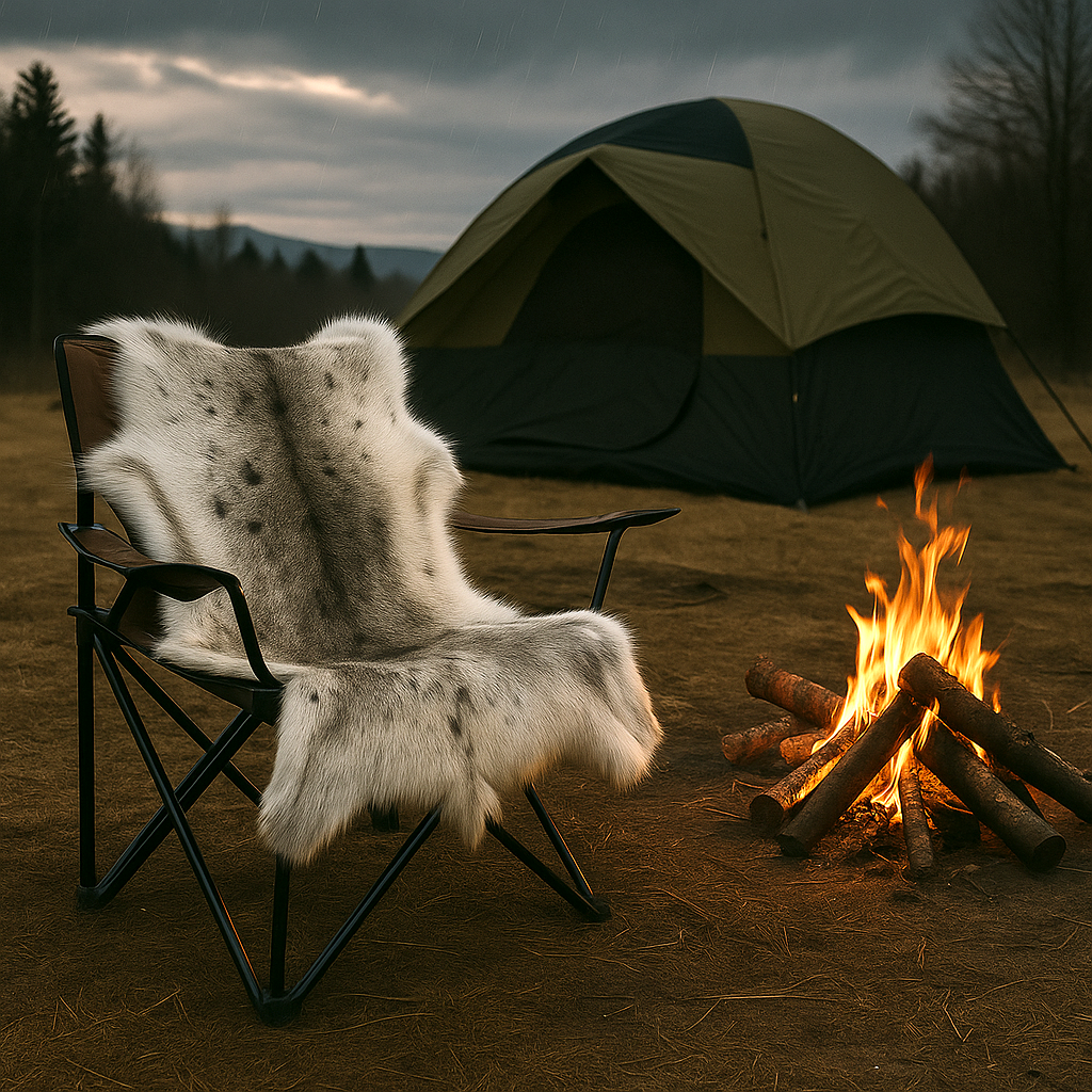 Reindeer Hair-On Hide Rug | Outdoor Quality – Natural