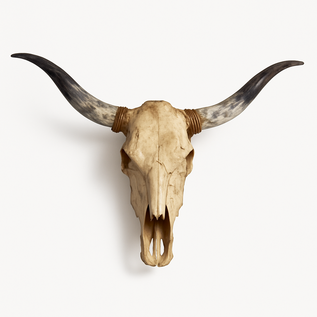 Texas Longhorn Skull | Polished Curved Horns – 2.5 ft Span