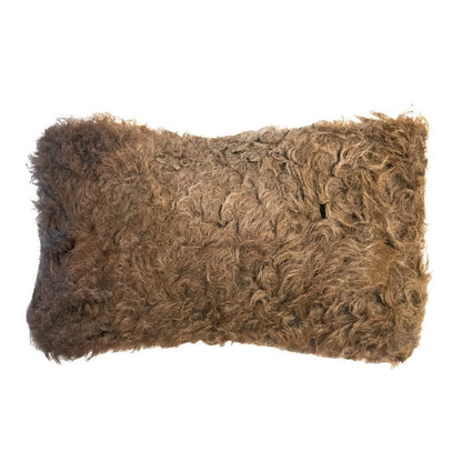 Bison Pillow Cover | Natural Curly Hair-On – 20 x 12 in