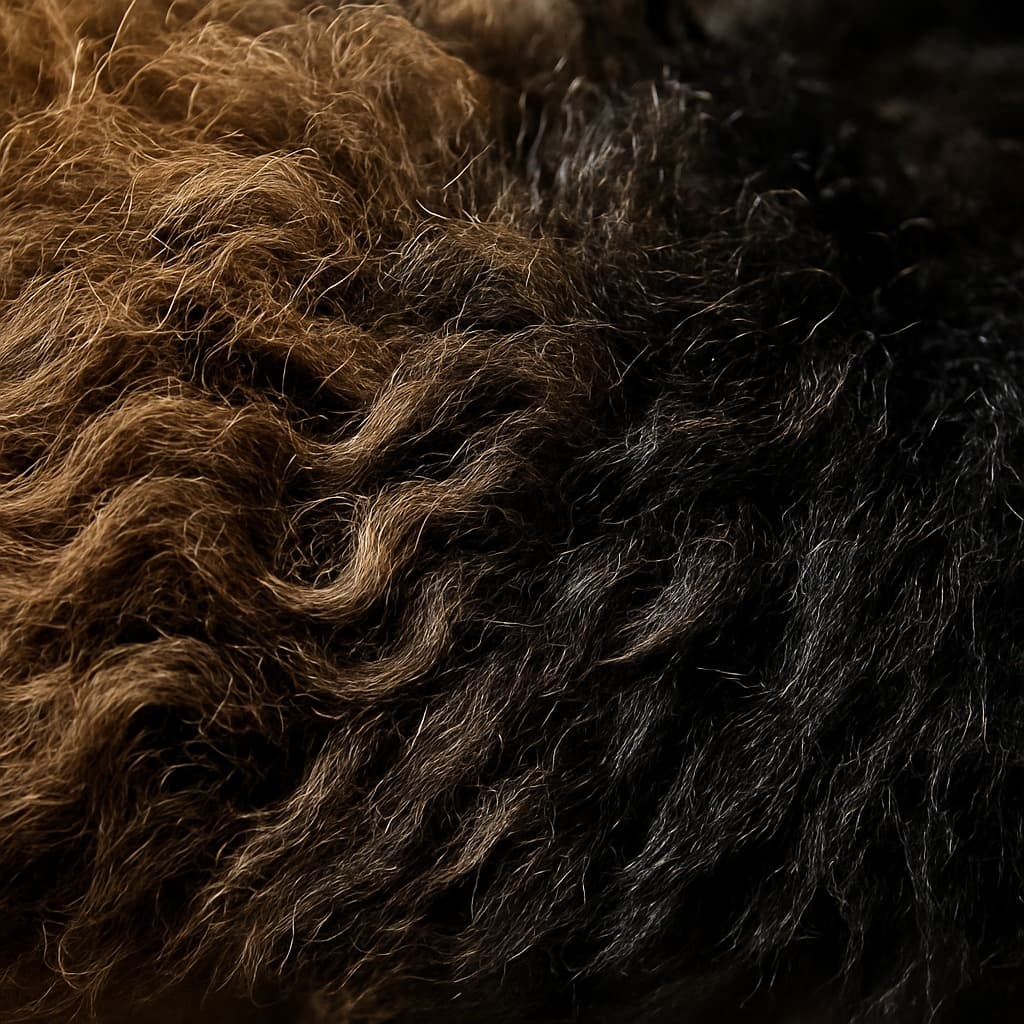 Bison Pillow Cover | Natural Curly Hair-On – 20 x 12 in