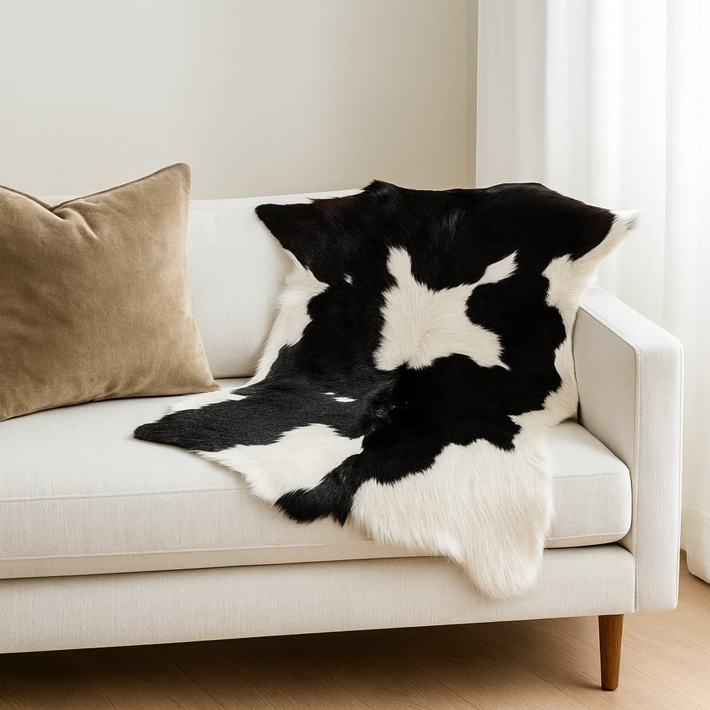 Hair-On Calf Hide | Bi-Color Spotted Natural - Colombian