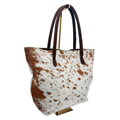 Cowhide Tote Bag | Exotic Brown Speckled Hair-On – Patchwork