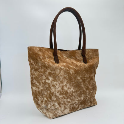 Cowhide Tote Bag | Exotic Brown Speckled Hair-On – Patchwork