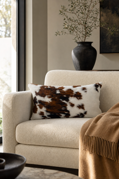 Cowhide Pillow Cover | Full-Hide Hair-On – 12 x 20 in