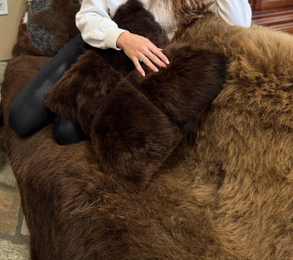 Bison Pillow Cover | Patchwork Hair-On Hide