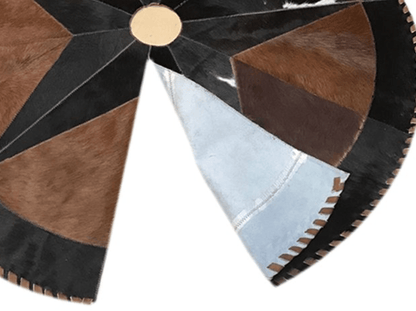 Cowhide Tree Skirt | Hair-On Rustic Christmas Decor - 3.5 ft or 5 ft