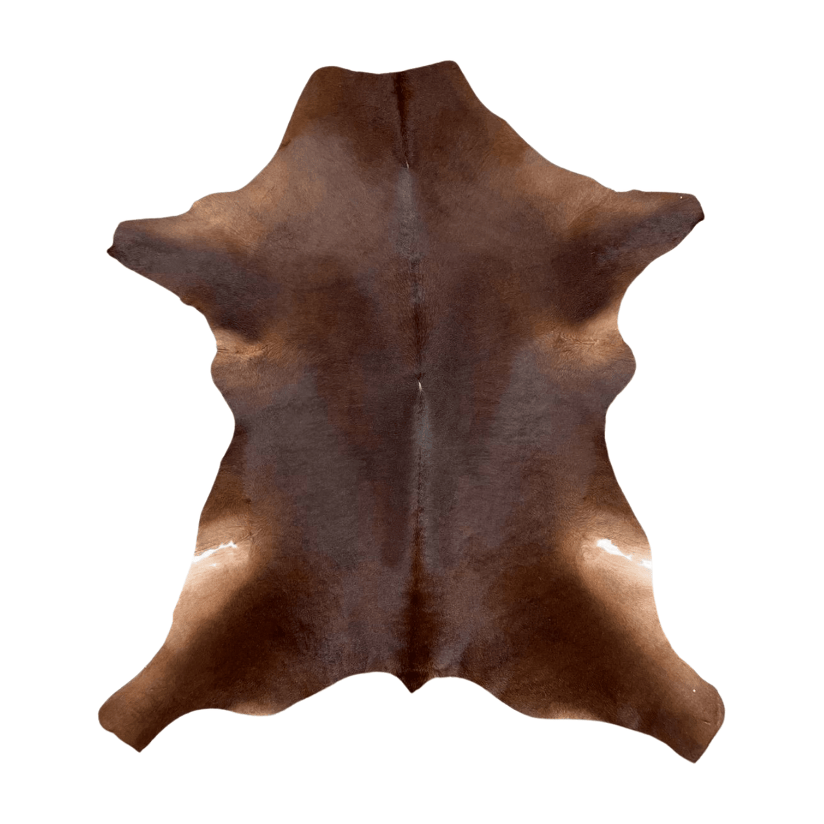 Cowhide Rug | Solid Color Hair-On – Natural Cut – Brown