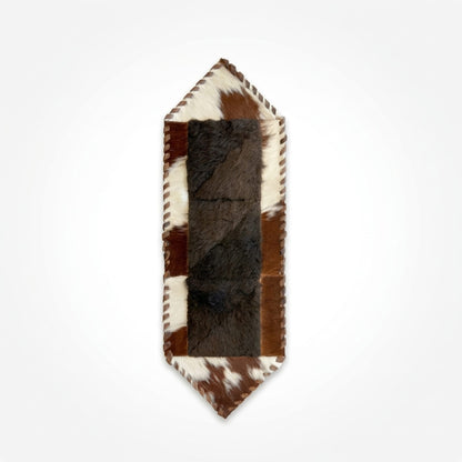 Cowhide Table Runner | Brown & White Hair-On – Single Hide 1' x 3' — additional view