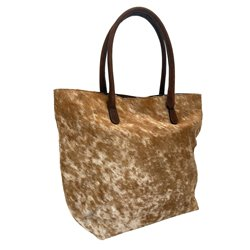 Cowhide Tote Bag | Exotic Brown Speckled Hair-On – Entire Piece
