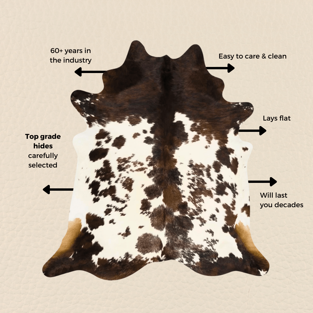 Cowhide Rug | Brindle Hair-On – Natural Cut