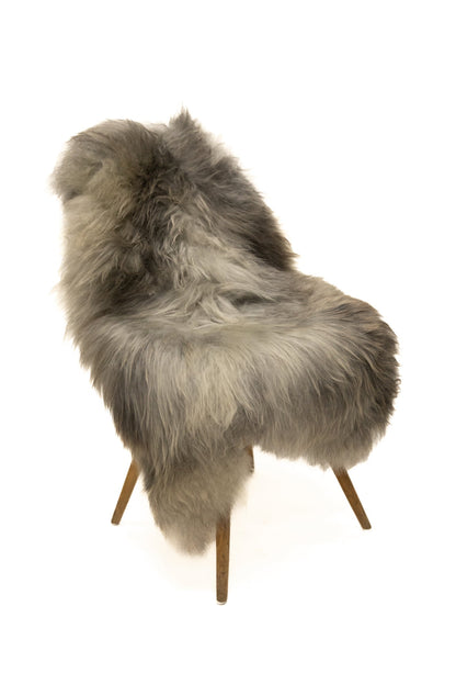 Norwegian Sheepskin | Frosted Gray Long-Hair Viking Heritage - 4' x 2.5'