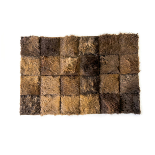 Bison Hide Rug | Hair-On – Small 3x2 ft Natural American — additional product photo