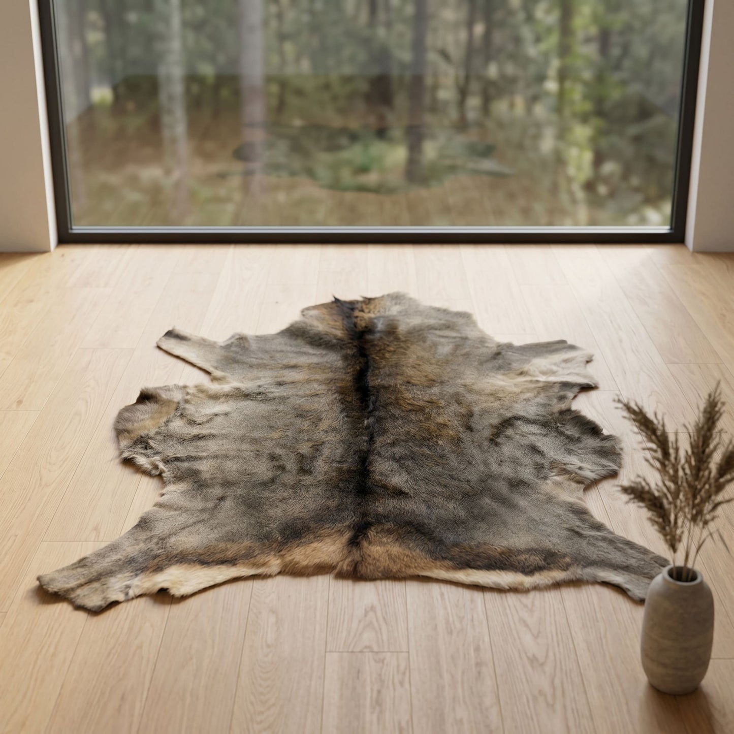 Elk Hide Rug | Icelandic Hair-On – Natural 4.5 x 3.5 Ft — additional product photo