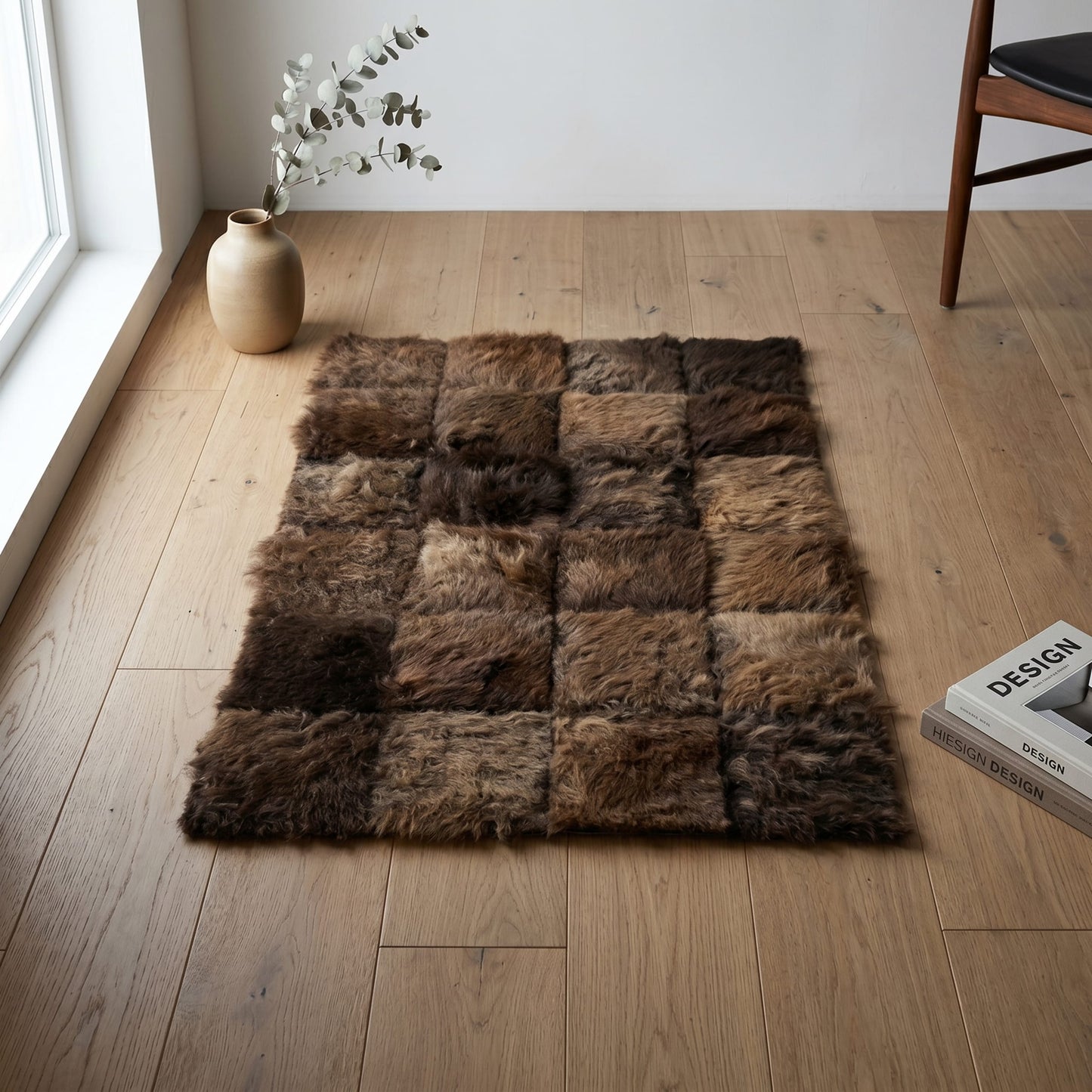 Bison Hide Rug | Hair-On – Small 3x2 ft Natural American — additional product photo